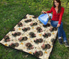 Thankgiving Turkey Print Pattern Quilt-grizzshop