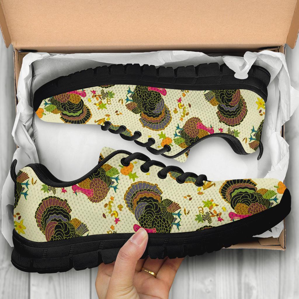 Thankgiving Turkey Print Pattern Sneaker Shoes For Men Women-grizzshop