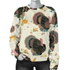 Thankgiving Turkey Print Pattern Women's Sweatshirt-grizzshop