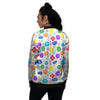 The 7 Chakras And Reiki Print Pattern Women's Bomber Jacket-grizzshop