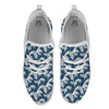 The Great Kanagawa Wave Print Pattern White Athletic Shoes-grizzshop