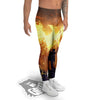 The Man And Phoenix Print Men's Leggings-grizzshop