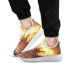 The Man And Phoenix Print White Athletic Shoes-grizzshop