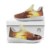 The Man And Phoenix Print White Athletic Shoes-grizzshop