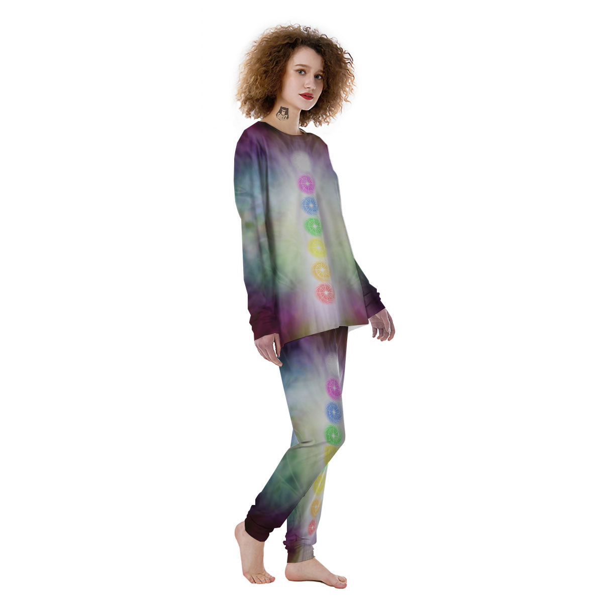 The Seven Chakras And Reiki Print Women's Pajamas-grizzshop