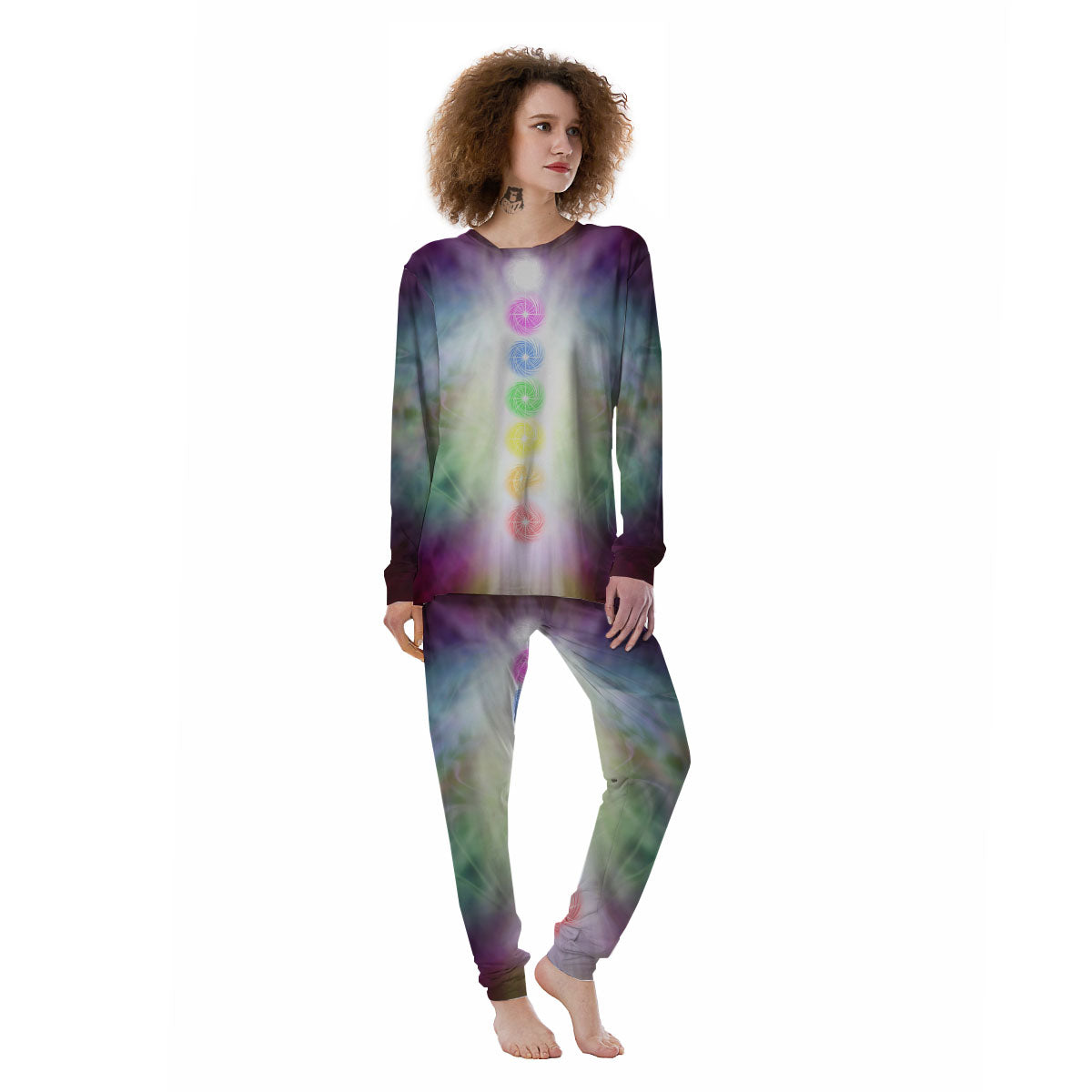 The Seven Chakras And Reiki Print Women's Pajamas-grizzshop