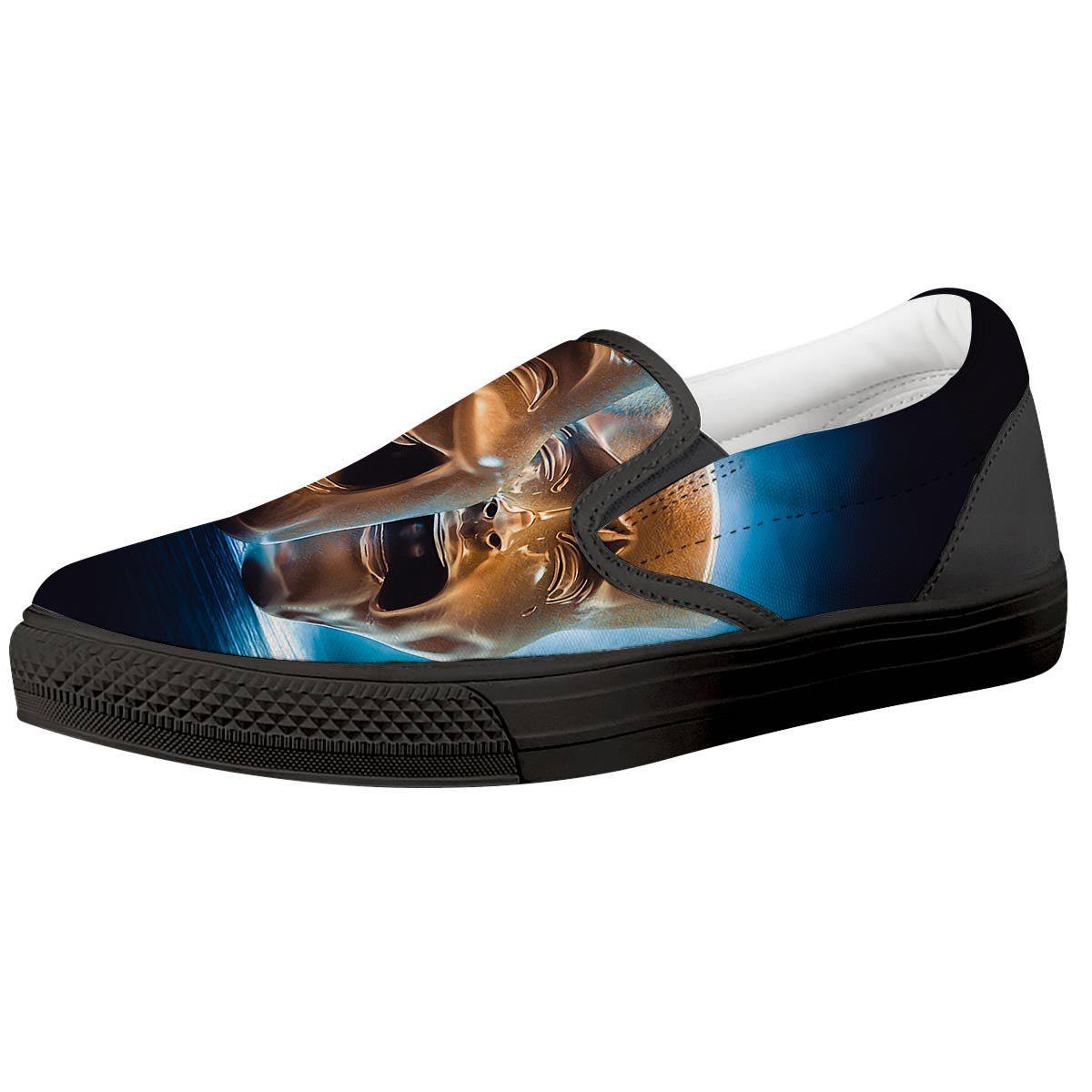 The Theatre Masks Sock And Buskin Black Slip On Shoes-grizzshop