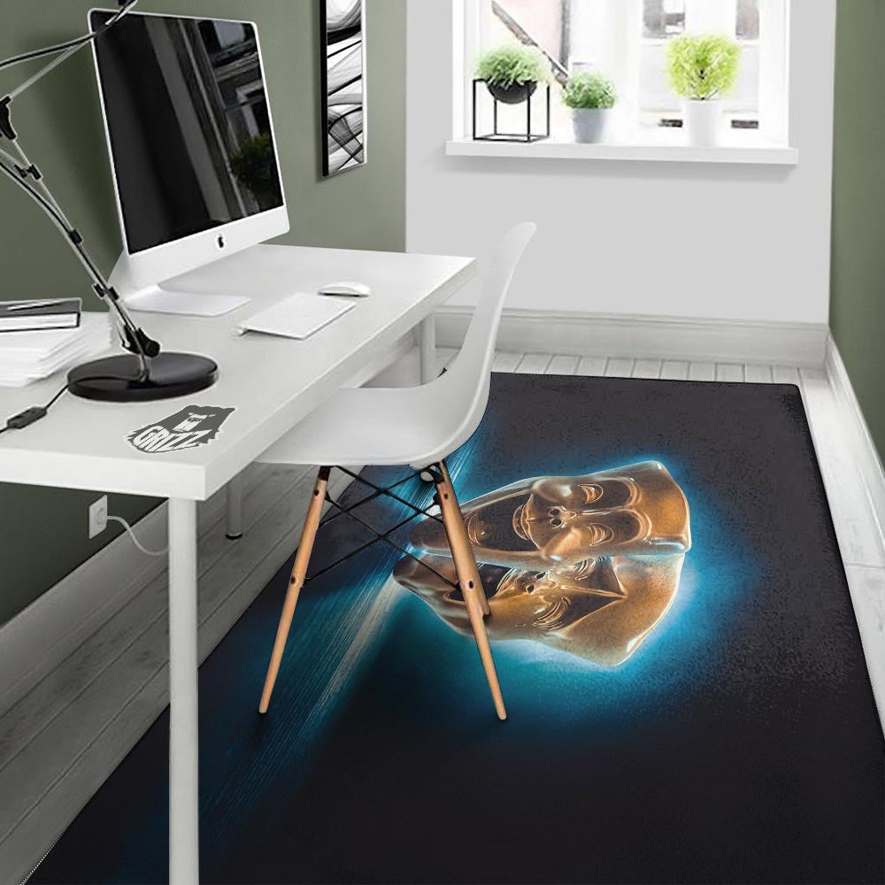 The Theatre Masks Sock And Buskin Floor Mat-grizzshop