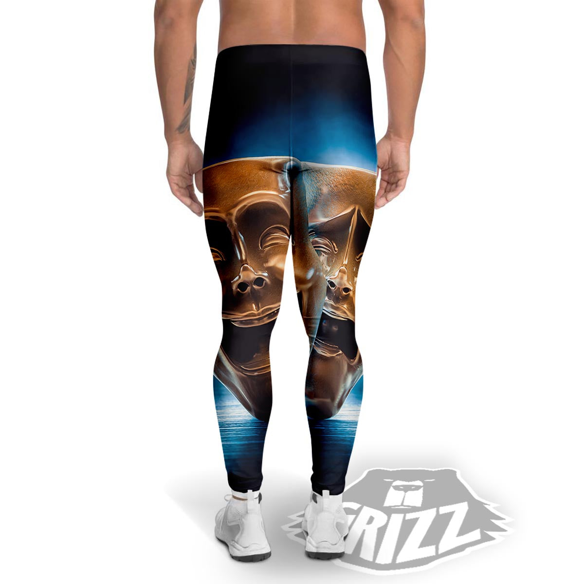 The Theatre Masks Sock And Buskin Men's Leggings-grizzshop