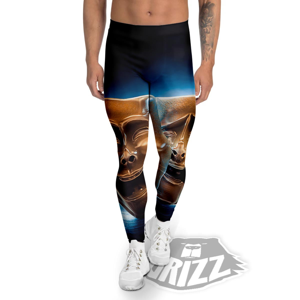 The Theatre Masks Sock And Buskin Men's Leggings-grizzshop