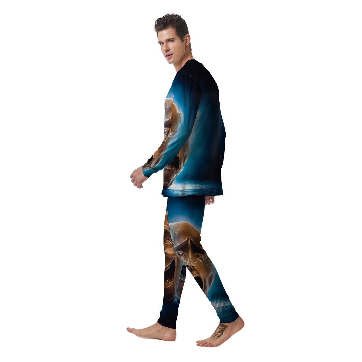 The Theatre Masks Sock And Buskin Men's Pajamas-grizzshop