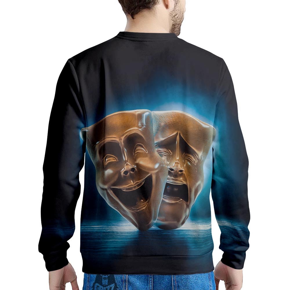 The Theatre Masks Sock And Buskin Men's Sweatshirt-grizzshop