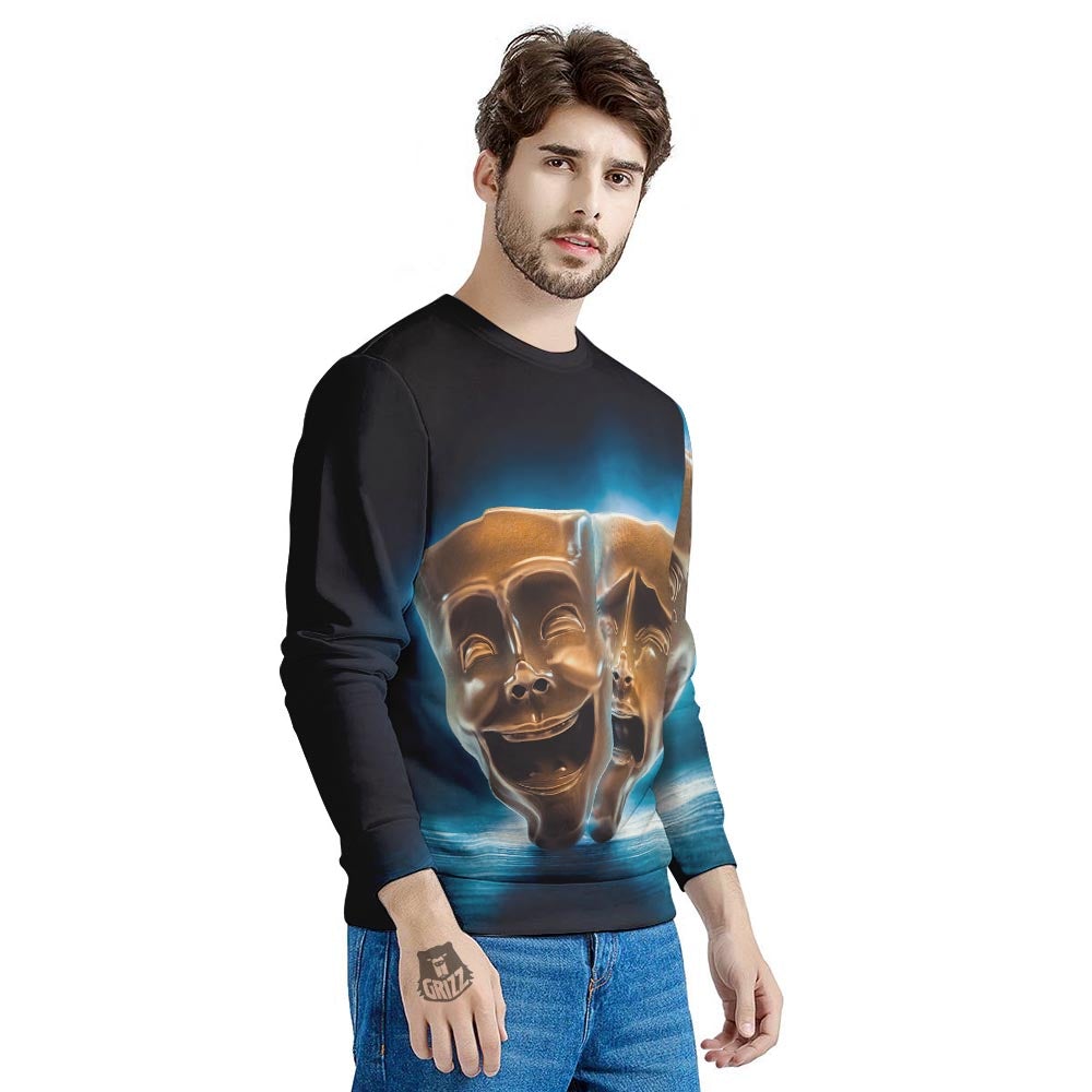 The Theatre Masks Sock And Buskin Men's Sweatshirt-grizzshop