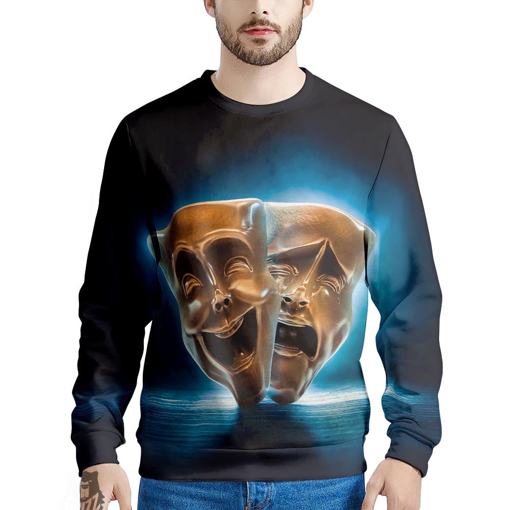 The Theatre Masks Sock And Buskin Men's Sweatshirt-grizzshop