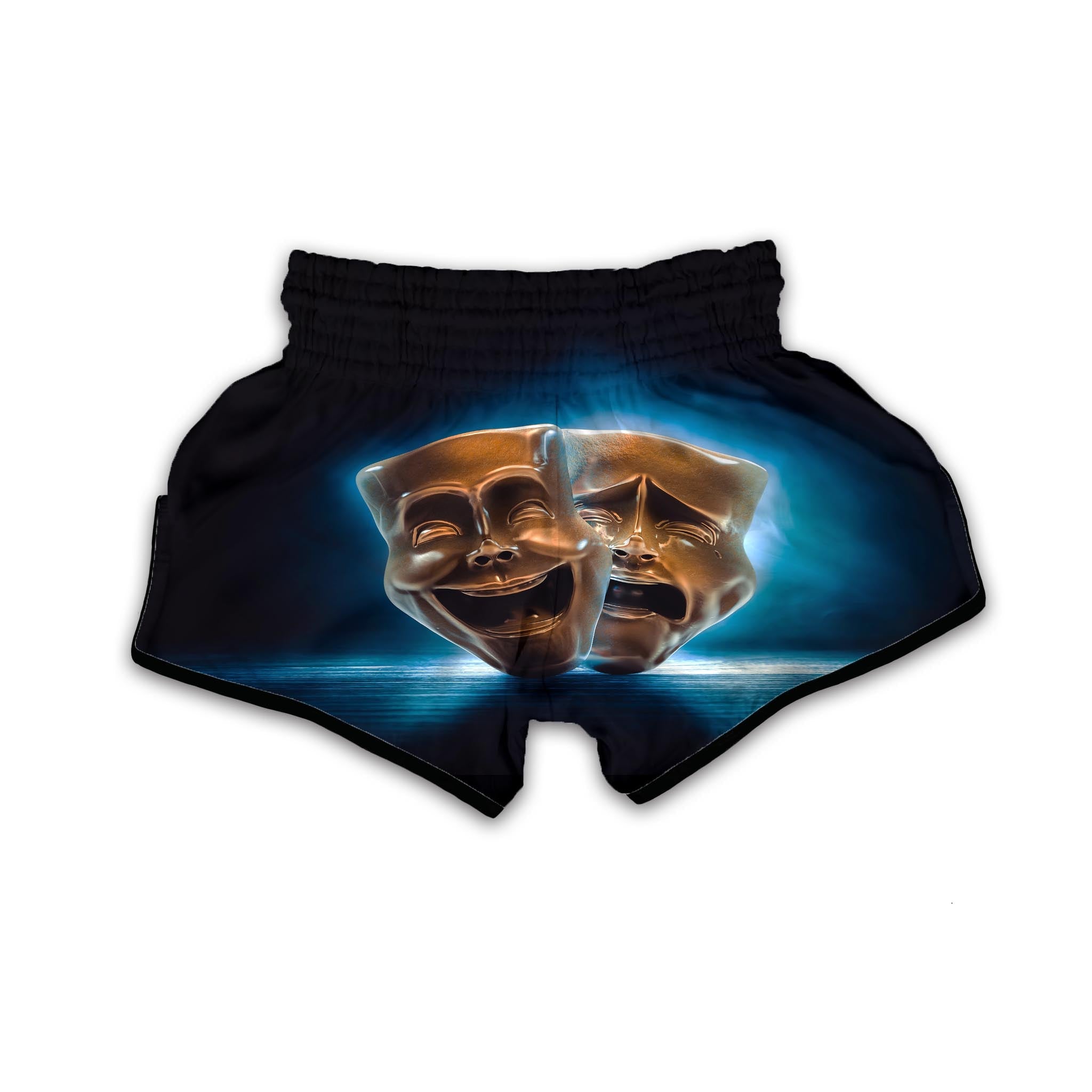 The Theatre Masks Sock And Buskin Muay Thai Boxing Shorts-grizzshop