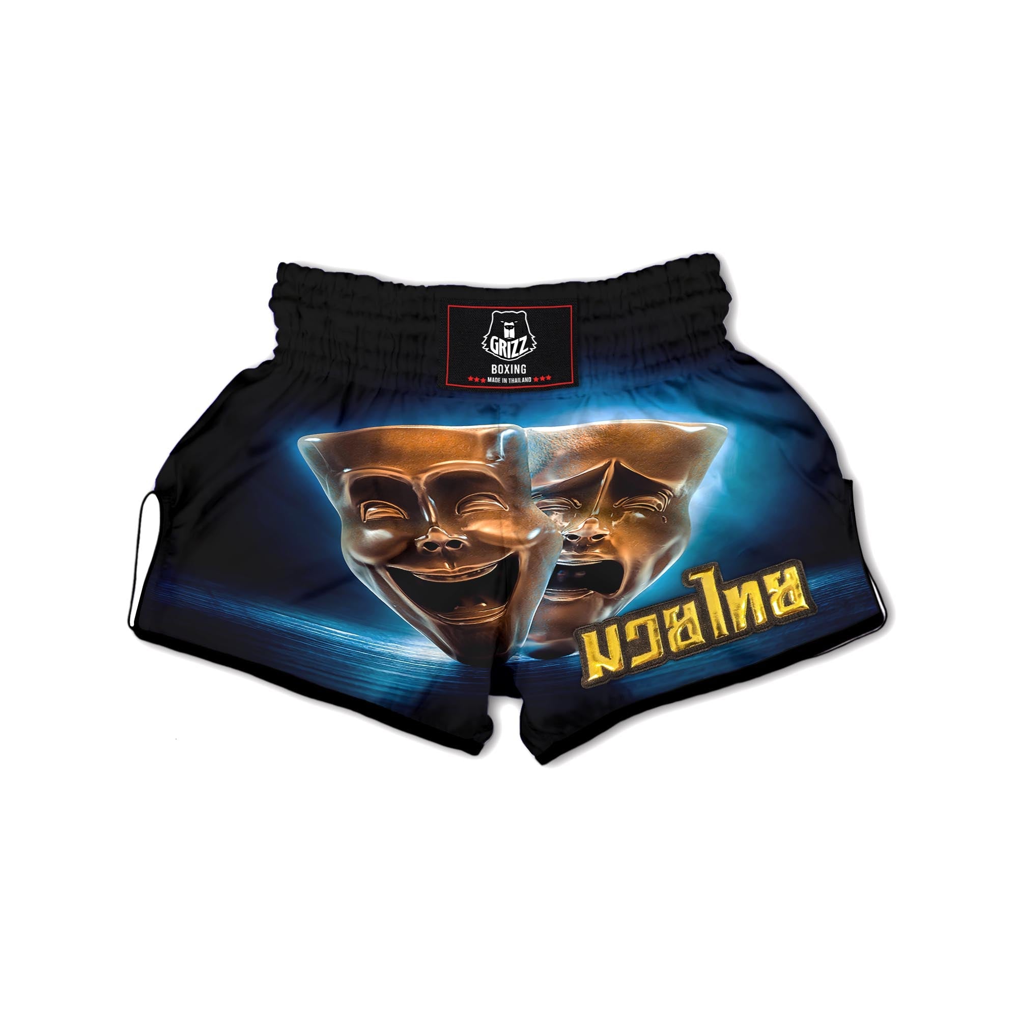 The Theatre Masks Sock And Buskin Muay Thai Boxing Shorts-grizzshop