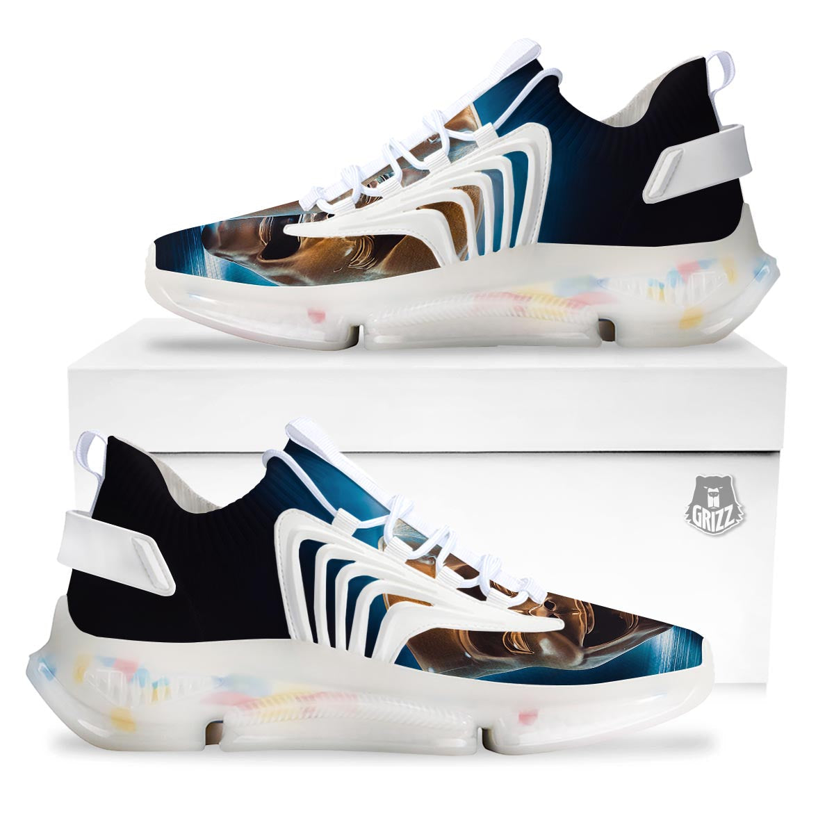 The Theatre Masks Sock And Buskin White Gym Shoes-grizzshop