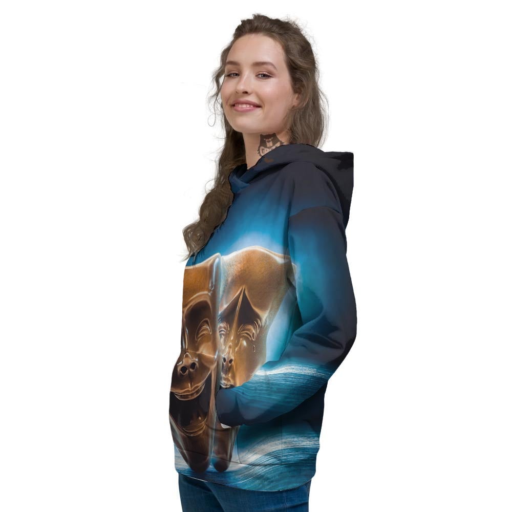 The Theatre Masks Sock And Buskin Women's Hoodie-grizzshop