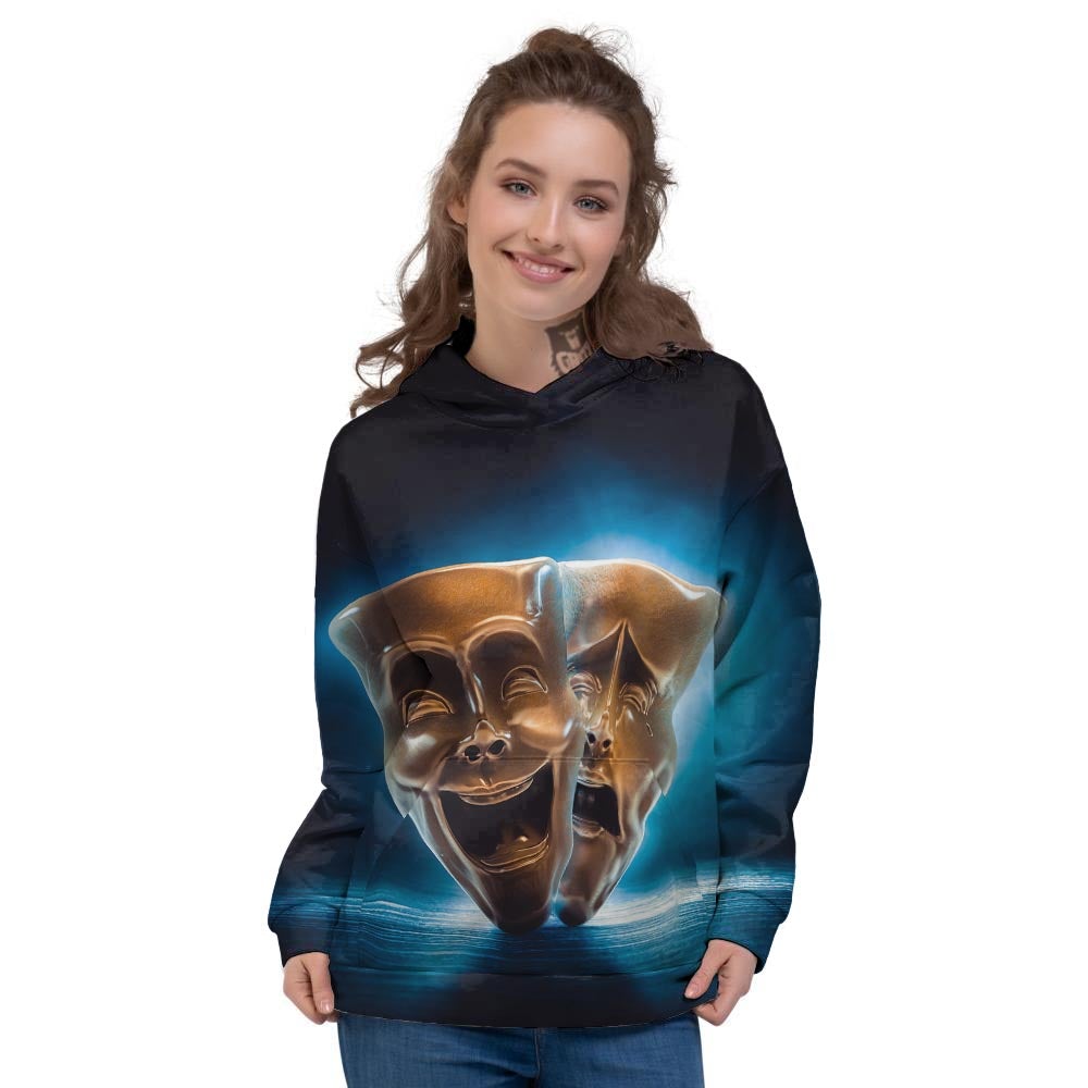 The Theatre Masks Sock And Buskin Women's Hoodie-grizzshop