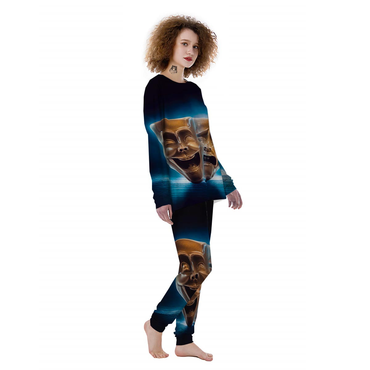 The Theatre Masks Sock And Buskin Women's Pajamas-grizzshop