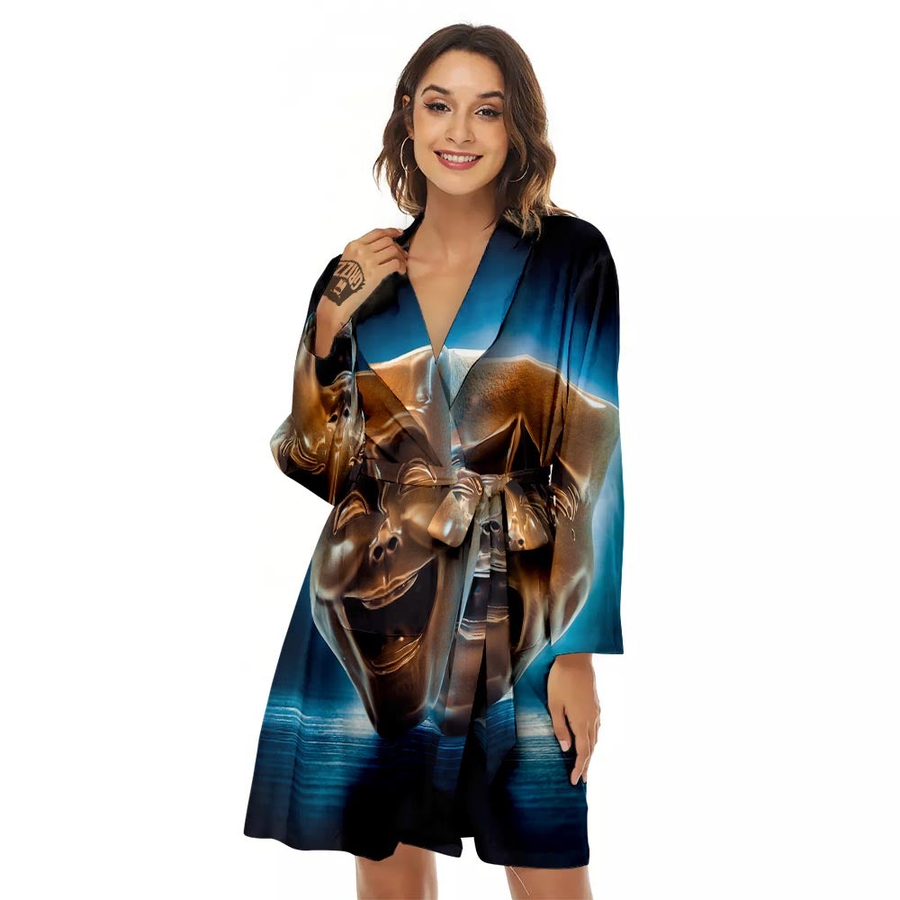 The Theatre Masks Sock And Buskin Women's Robe-grizzshop