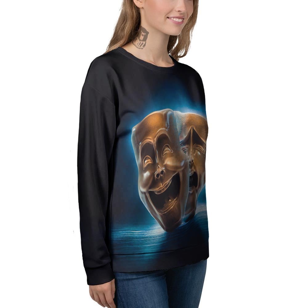 The Theatre Masks Sock And Buskin Women's Sweatshirt-grizzshop