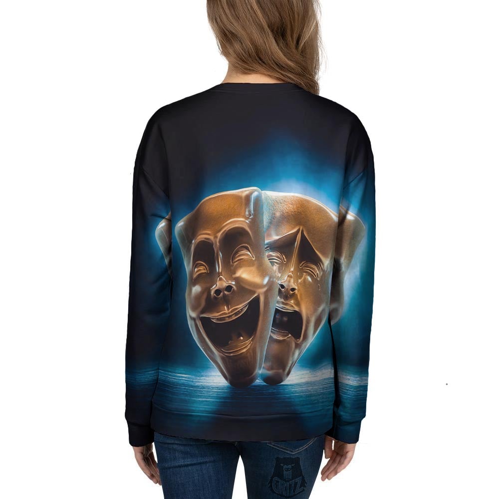 The Theatre Masks Sock And Buskin Women's Sweatshirt-grizzshop