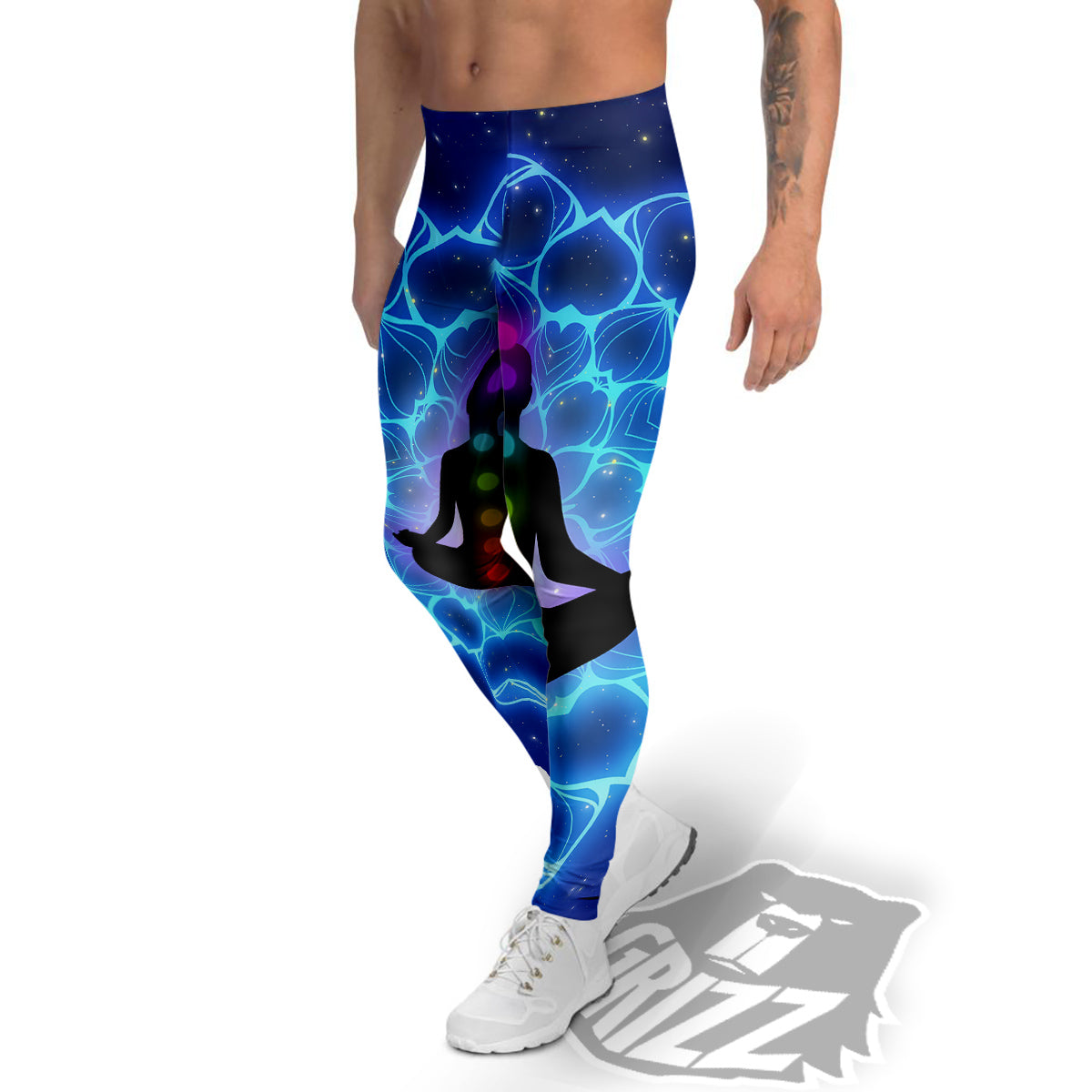 The Universe Chakras Print Men's Leggings-grizzshop