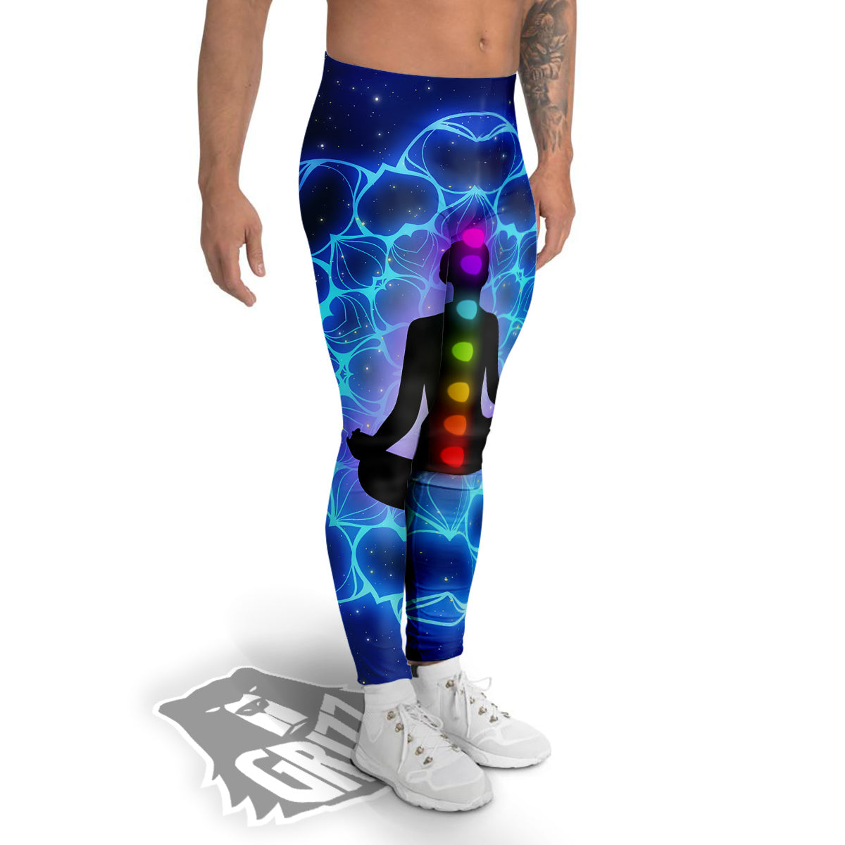 The Universe Chakras Print Men's Leggings-grizzshop