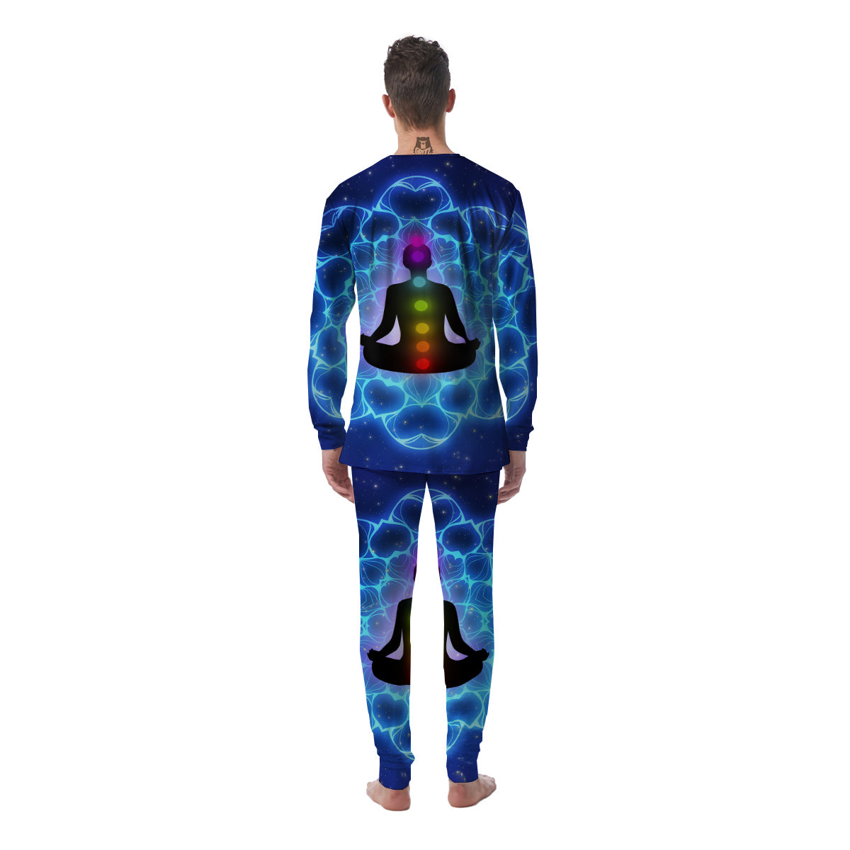 The Universe Chakras Print Men's Pajamas-grizzshop