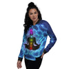 The Universe Chakras Print Women's Bomber Jacket-grizzshop