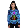 The Universe Chakras Print Women's Bomber Jacket-grizzshop