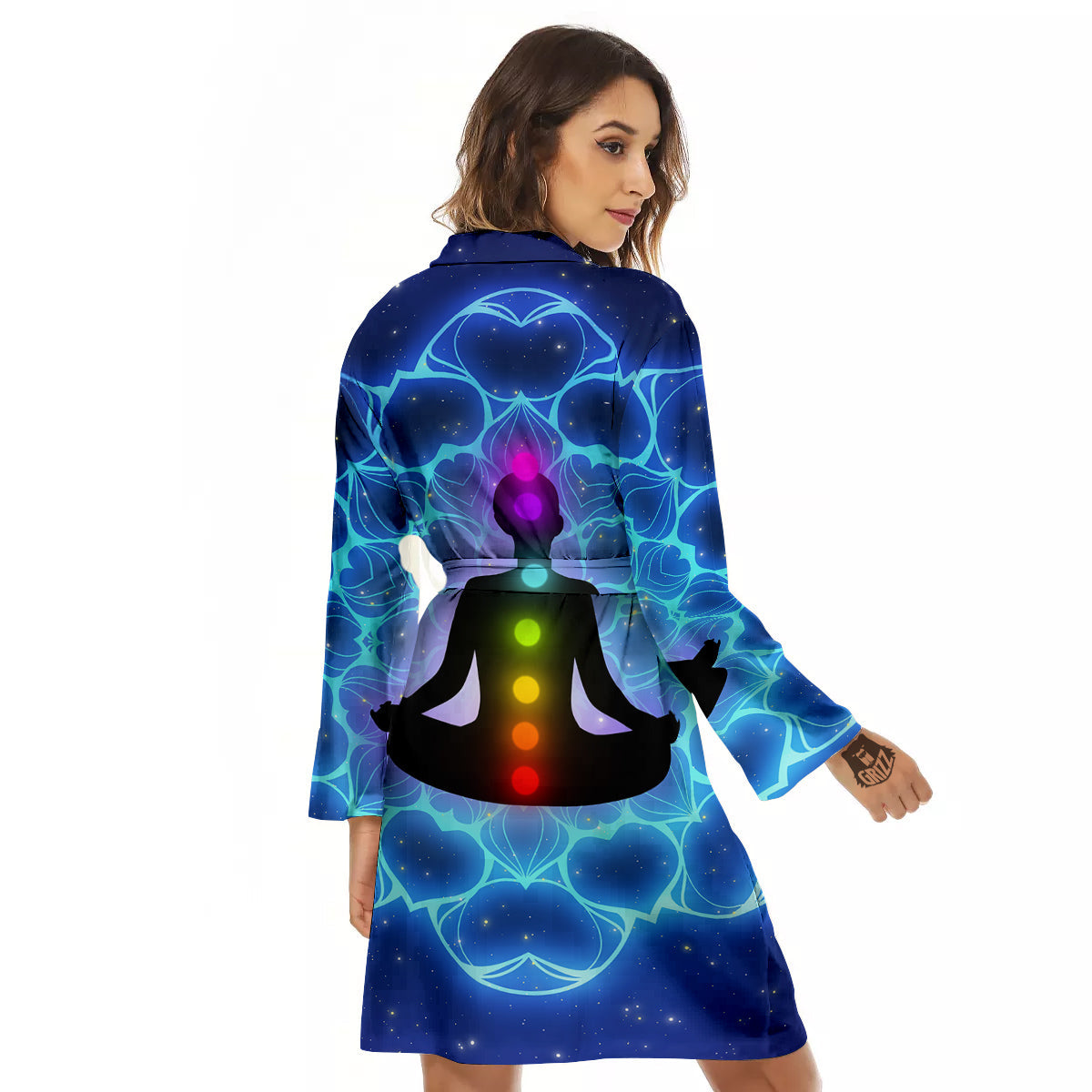 The Universe Chakras Print Women's Robe-grizzshop
