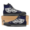 Theater Masks Tragedy And Comedy Print Black High Top Shoes-grizzshop