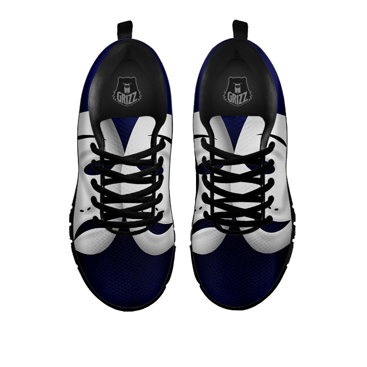 Theater Masks Tragedy And Comedy Print Black Sneaker-grizzshop