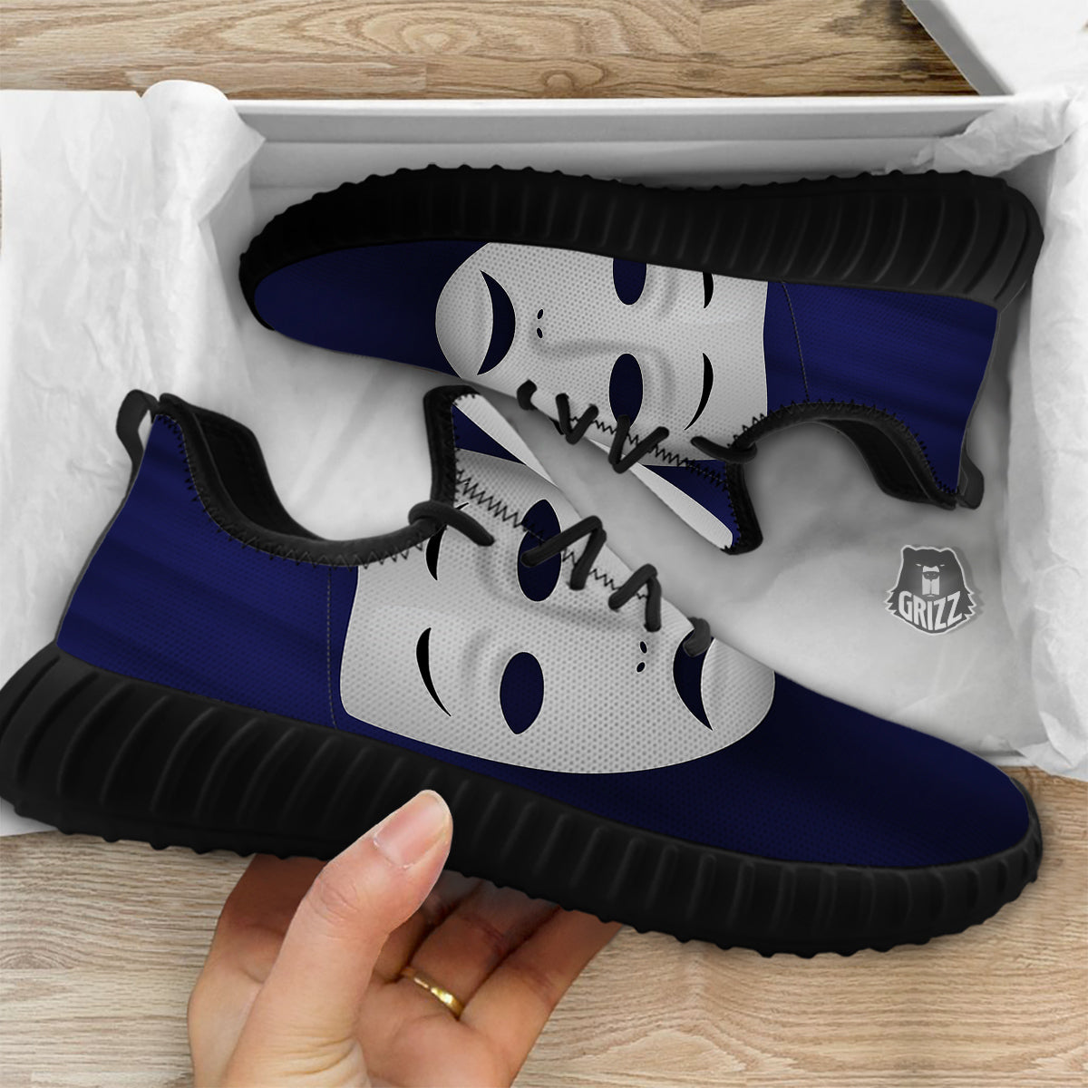 Theater Masks Tragedy And Comedy Print Black Walking Shoes-grizzshop