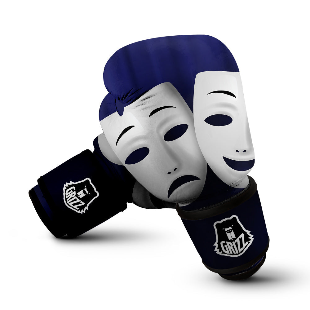 Theater Masks Tragedy And Comedy Print Boxing Gloves-grizzshop