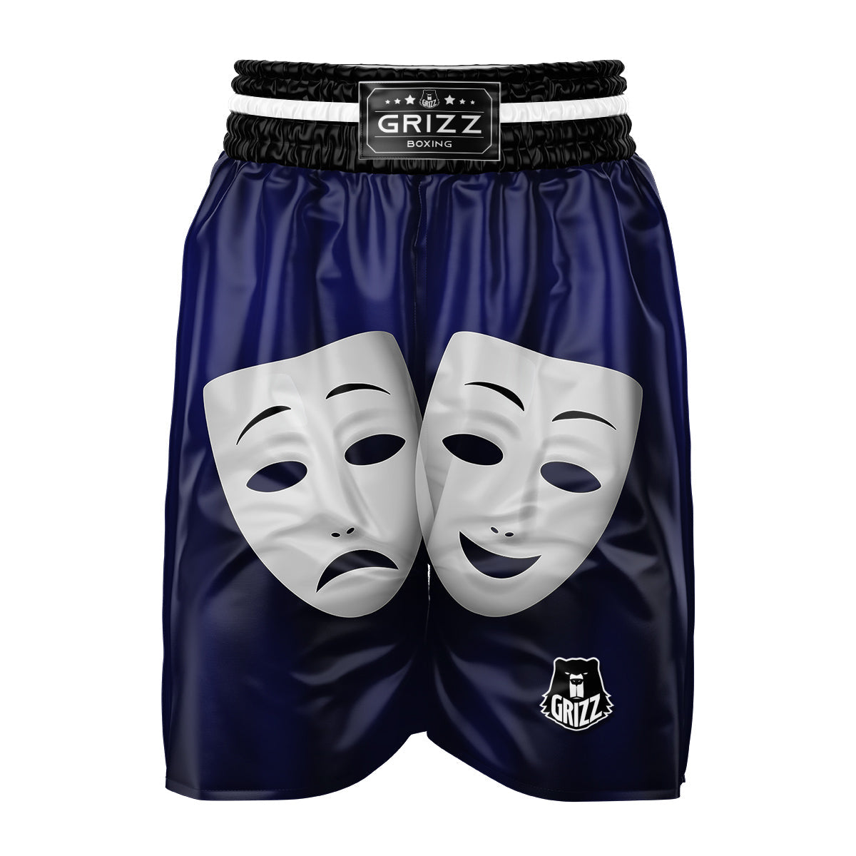 Theater Masks Tragedy And Comedy Print Boxing Shorts-grizzshop