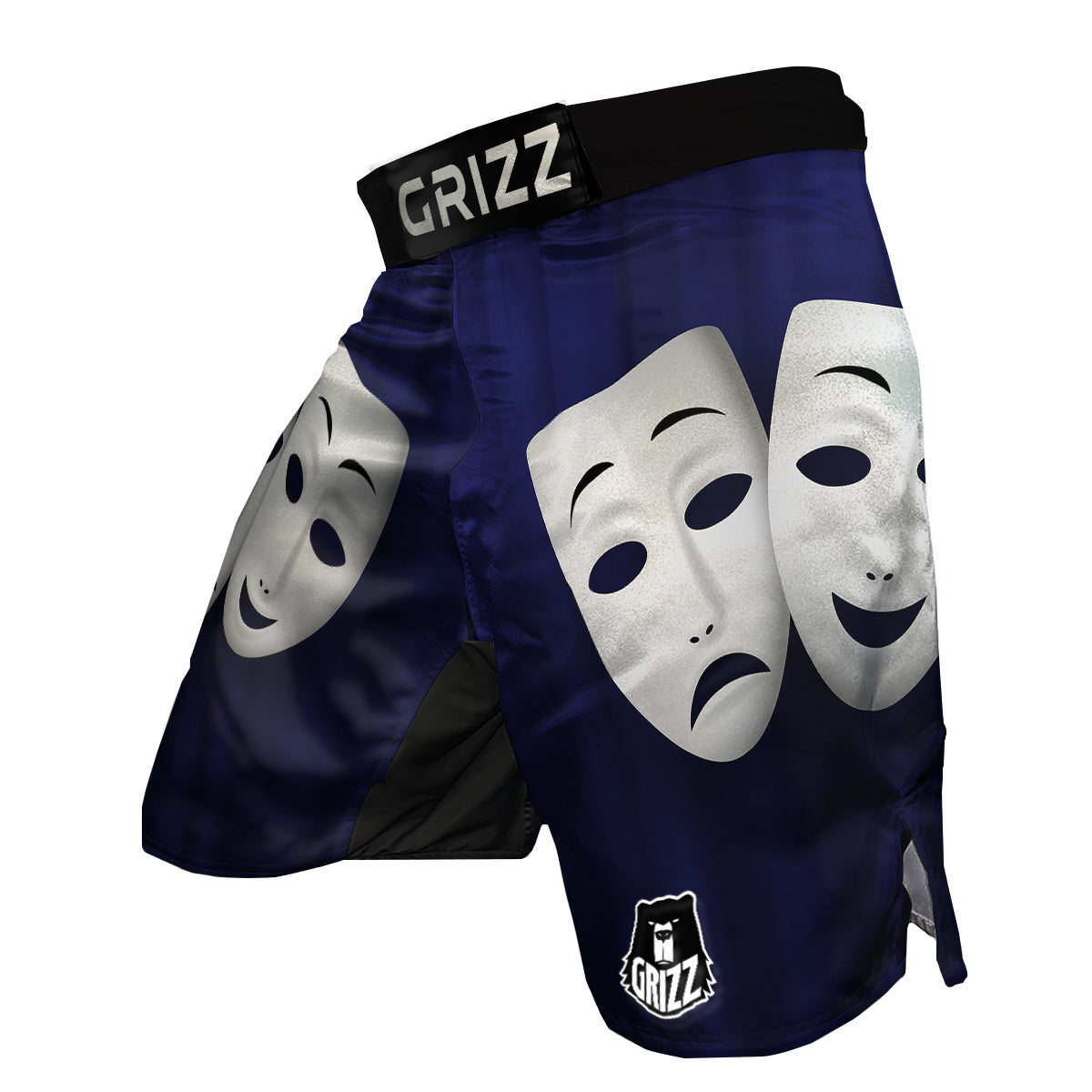 Theater Masks Tragedy And Comedy Print MMA Shorts-grizzshop