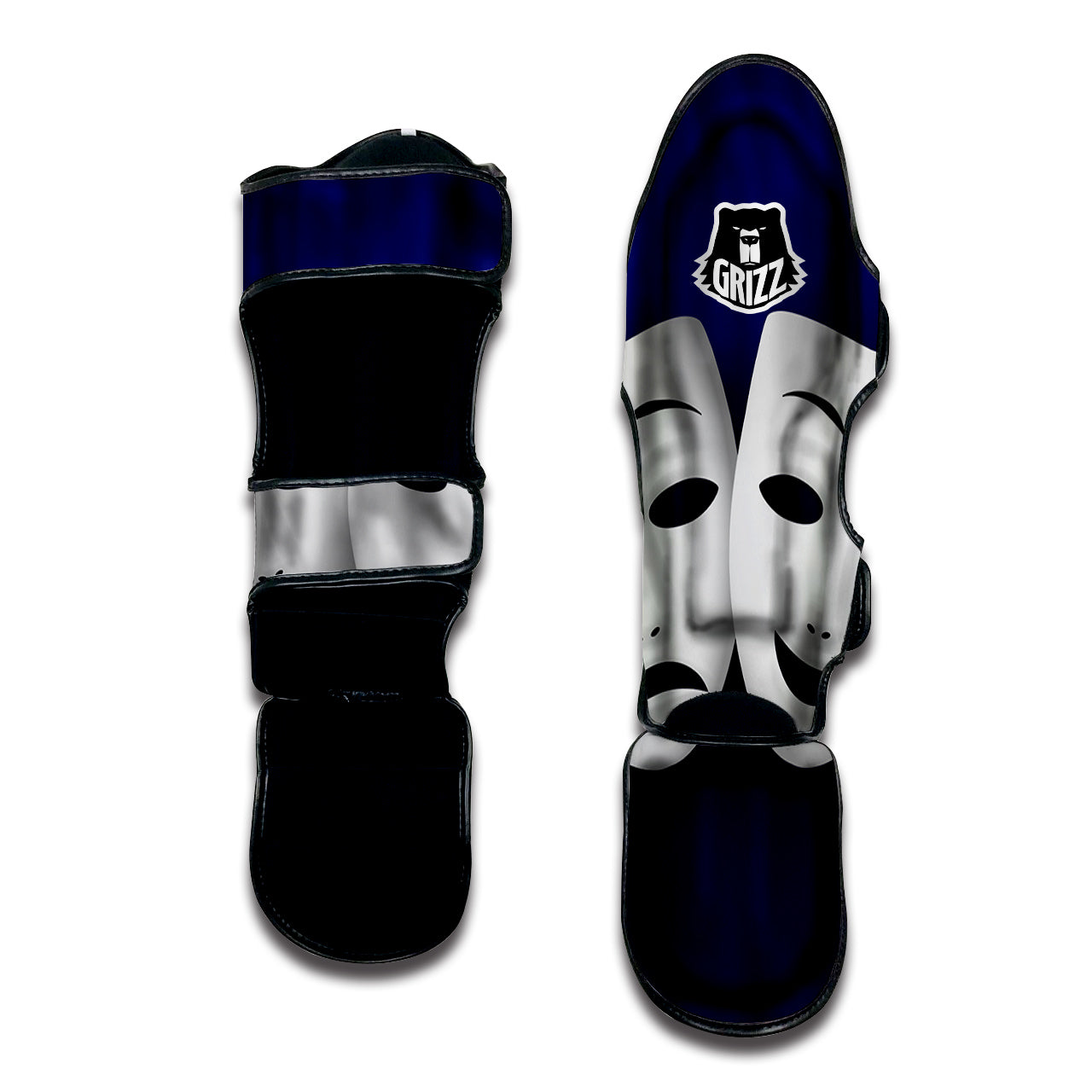 Theater Masks Tragedy And Comedy Print Muay Thai Shin Guards-grizzshop