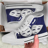 Theater Masks Tragedy And Comedy Print White High Top Shoes-grizzshop