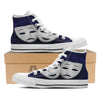 Theater Masks Tragedy And Comedy Print White High Top Shoes-grizzshop