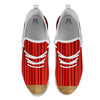 Theater Red Curtain Print White Athletic Shoes-grizzshop