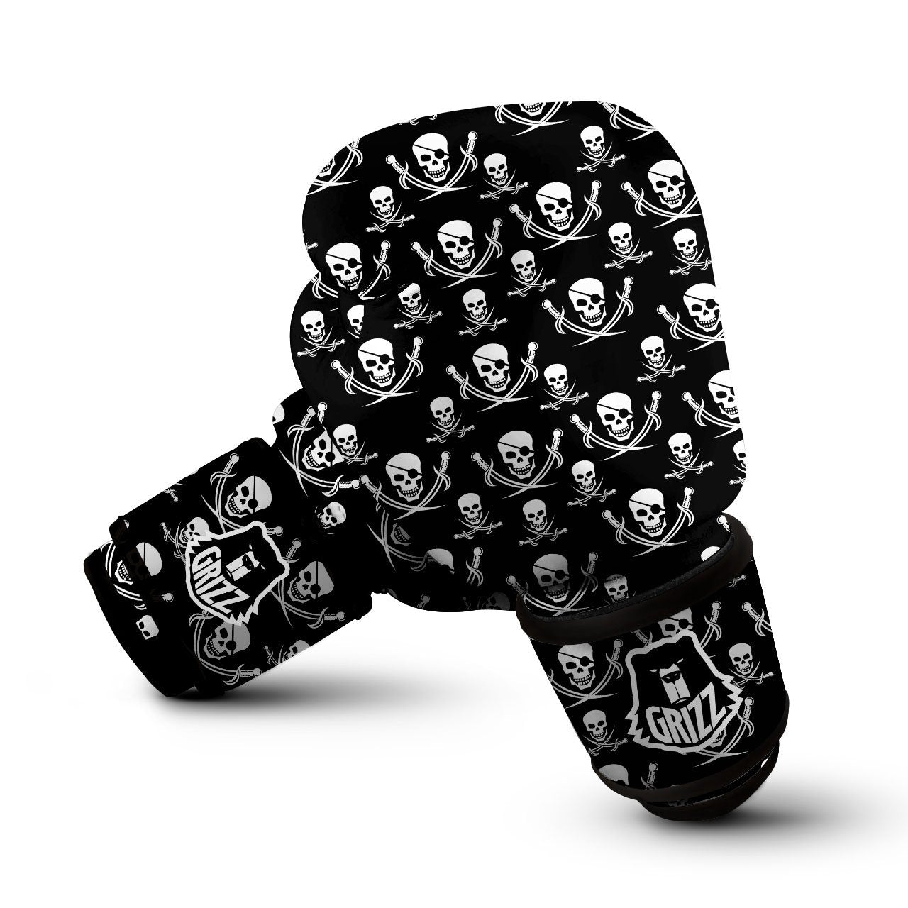 Theme Pirate Print Pattern Boxing Gloves-grizzshop