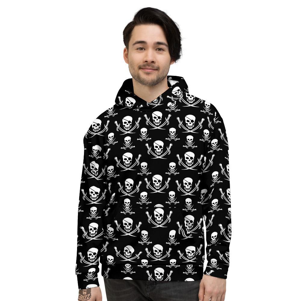Theme Pirate Print Pattern Men's Hoodie-grizzshop