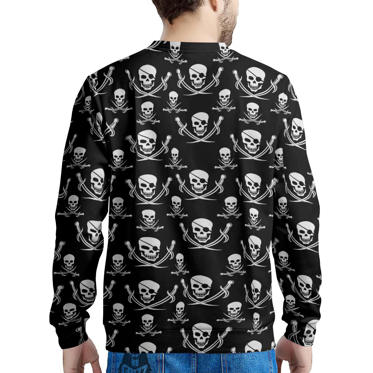 Theme Pirate Print Pattern Men's Sweatshirt-grizzshop