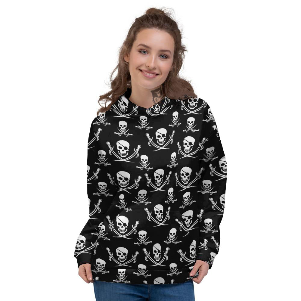 Theme Pirate Print Pattern Women's Hoodie-grizzshop