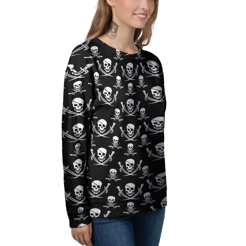 Theme Pirate Print Pattern Women's Sweatshirt-grizzshop