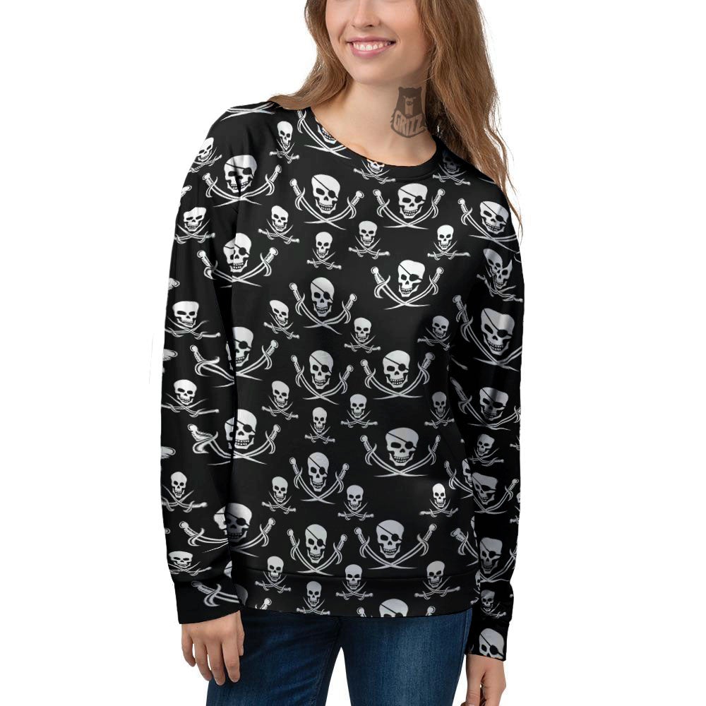 Theme Pirate Print Pattern Women's Sweatshirt-grizzshop