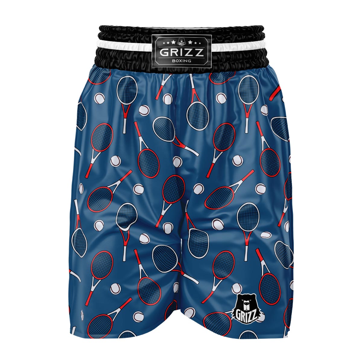 Theme Tennis Print Pattern Boxing Shorts-grizzshop